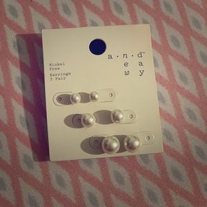 3 pairs of earrings nickel free